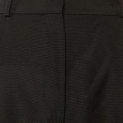 مملوكة مسبقًا بنطلون توتيم أسود بمزيج من الصوف مزدوج الثنيات بتصميم مخصص مقاس صغير