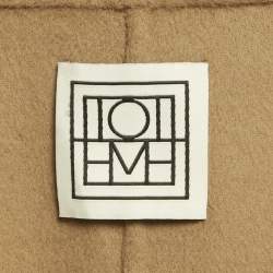 مملوكة مسبقًا Toteme Camel Brown Wool Open Front Robe Coat S 