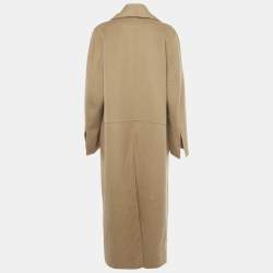 مملوكة مسبقًا Toteme Camel Brown Wool Open Front Robe Coat S 