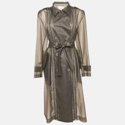 Pre Owned TRE by Natalie Ratabesi Grey Synthetic Pea Coat M