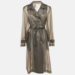 Pre Owned TRE by Natalie Ratabesi Grey Synthetic Pea Coat M