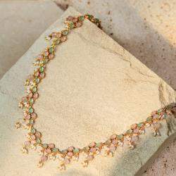 Aulerth x Tribe Amrapali Pastel blooms fine necklace C1-22