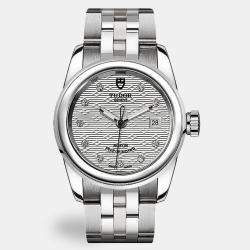 Pre Owned ساعة يد نسائية تودور أوتوماتيكية ستانلس ستيل بيضاء كلاسيكية M51000-0004 26 مم