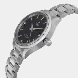 Tudor Black Stainless Steel  Style 12300-0004 Automatic Women's Wristwatch 34mm