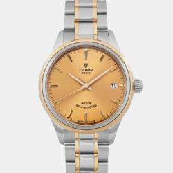 Tudor Gold 18k Yellow Gold Steel  Style 12303-0001 Automatic Women's Wristwatch 34mm