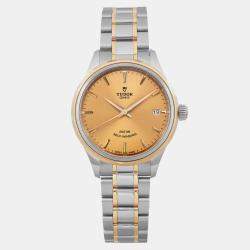 Tudor Gold 18k Yellow Gold Steel  Style 12303-0001 Automatic Women's Wristwatch 34mm