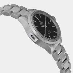 Tudor Black Diamond Stainless Steel Style 12100-0004 Automatic Women's Wristwatch 28 mm
