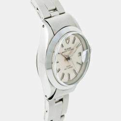 Tudor Silver Stainless Steel Prince Oysterdate 92400 Automatic Women's Wristwatch 25 mm