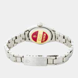 Tudor Silver Stainless Steel Prince Oysterdate 92400 Automatic Women's Wristwatch 25 mm