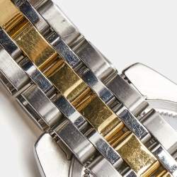 Pre Owned Tudor Champagne 18K Yellow Gold Stainless Steel Classic Date 22023-0012 Women's Wristwatch 28 mm