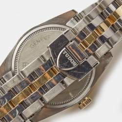 Tudor Champagne Diamond 18k Yellow Gold Stainless Steel Glamour 53003-0006 Women's Wristwatch 31 mm