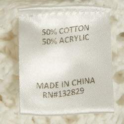 مملوكة مسبقًا فساتين تولاروسا أبيض كروشيه كتف واحد بيكابو قصير مقاس متوسط