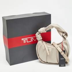 TUMI Beige Nylon Small Asra Crossbody Bag