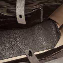 TUMI Grey Leather Satya Satchel