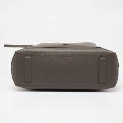 TUMI Grey Leather Satya Satchel