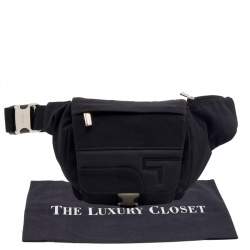 Pre Owned TUMI Black Canvas Belt Bag