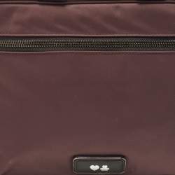 Pre Owned TUMI Voyageur Madeline Plum/Black Nylon Cosmetic Bag