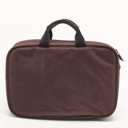 Pre Owned TUMI Voyageur Madeline Plum/Black Nylon Cosmetic Bag