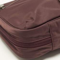 Pre Owned TUMI Voyageur Madeline Plum/Black Nylon Cosmetic Bag