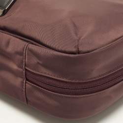 Pre Owned TUMI Voyageur Madeline Plum/Black Nylon Cosmetic Bag