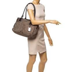 Pre Owned Tumi Khaki Green Nylon Voyageur Geneva Carry All Bag