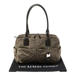 Pre Owned Tumi Khaki Green Nylon Voyageur Geneva Carry All Bag