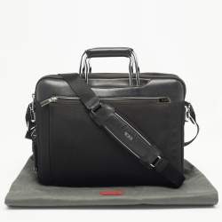 Pre Owned TUMI Black Nylon and Leather Hamilton Arrivè Briefcase Bag