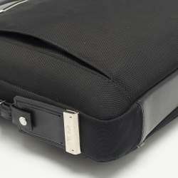 Pre Owned TUMI Black Nylon and Leather Hamilton Arrivè Briefcase Bag