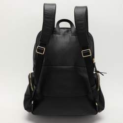 TUMI Black Leather Voyageur Calais Backpack