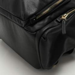 TUMI Black Leather Voyageur Calais Backpack
