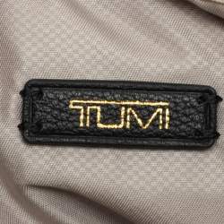 TUMI Black Leather Voyageur Messenger Bag