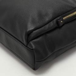 TUMI Black Leather Voyageur Messenger Bag