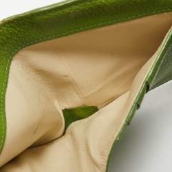 TUMI Green Leather Trifold Wallet
