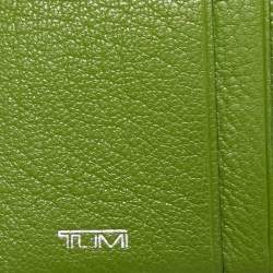 TUMI Green Leather Trifold Wallet