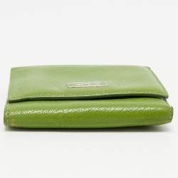 TUMI Green Leather Trifold Wallet