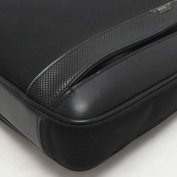 TUMI Black Nylon and Leather Hamilton Arrivè Briefcase Bag
