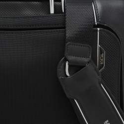 TUMI Black Nylon and Leather Hamilton Arrivè Briefcase Bag