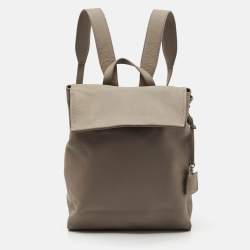 Pre Owned TUMI Beige Leather Kimbell Backpack
