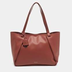 Pre Owned TUMI Brick Brown Leather Valorie Tote