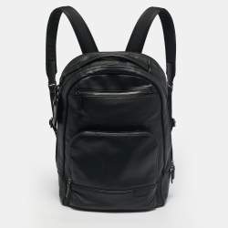 Pre Owned TUMI Black Leather Harrison Backpack