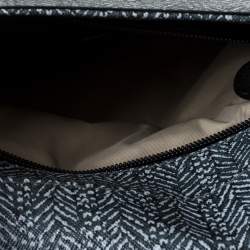 Tumi Grey/Black Coated Canvas and Leather Shopper Tote