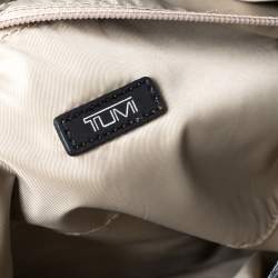Tumi Grey/Black Coated Canvas and Leather Shopper Tote