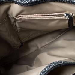 Tumi Grey/Black Coated Canvas and Leather Shopper Tote