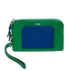 Pre Owned TUMI Azure Blue Nylon Double Pocket Duffel Bag