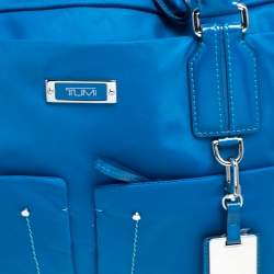 Pre Owned TUMI Azure Blue Nylon Double Pocket Duffel Bag
