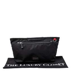 Pre Owned Tumi Black Nylon Zip Pocket Travel Clutch