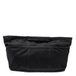 Pre Owned Tumi Black Nylon Zip Pocket Travel Clutch