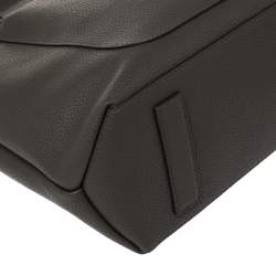 Pre Owned TUMI Dark Grey Grain Leather Front Pocket Tote