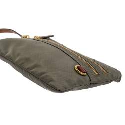 Pre Owned TUMI Grey Nylon Wristlet Pouch