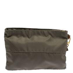 Pre Owned TUMI Grey Nylon Wristlet Pouch